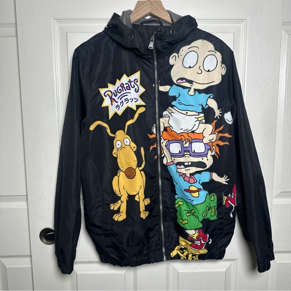 Members Only Other - Members Only X Nickelodeon Rugrats Black Hooded Windbreaker Jacket Medium (30)